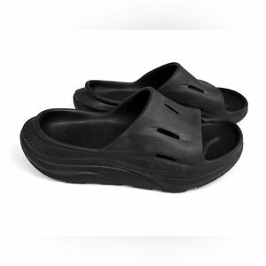 :

HOKA  Slides Kids Size W5 Black Comfort Slip-On